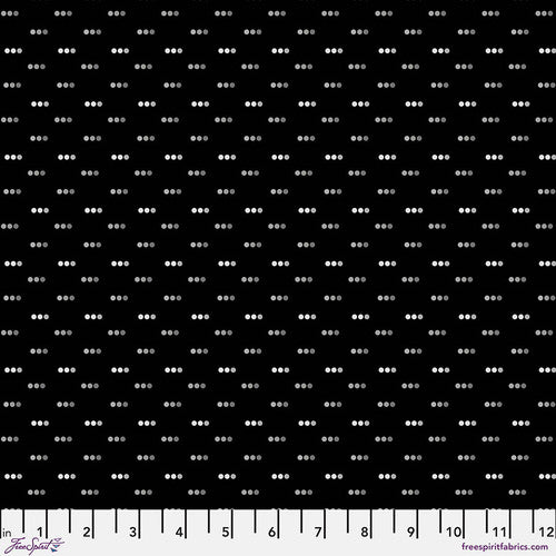 Chromatics Dotty Iron Black Free Spirit Cotton Fabric FS-PWFS056.IRON