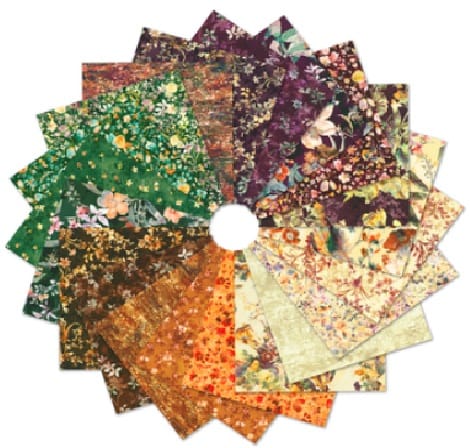 Cider Blossoms 5" Squares Charm Pack 42 pcs Robert Kaufman Cotton Fabric RK-CHS-1391-42 | US Fabric Shop