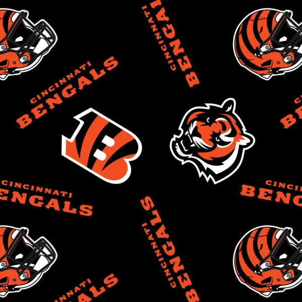 Cincinnati Bengals NFL Football Logo Fabric Traditions Polyester Fleece Fabric NFL-6240-D