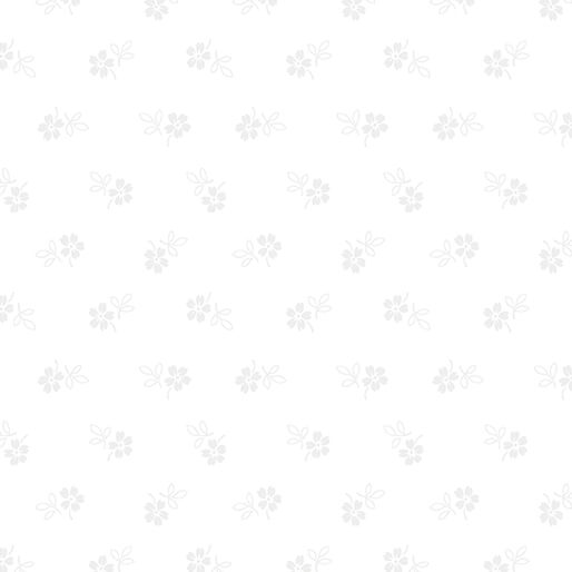 Classic Keepsakes Daisy Garden White on White Kanvas Studio Benartex Quilting Fabric BE-14657-09