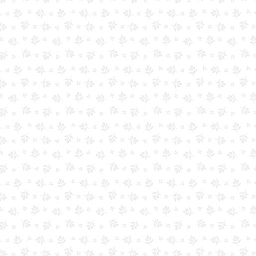 Classic Keepsakes Little Flower Buds White on White Kanvas Studio Benartex Quilting Fabric BE-14654-09