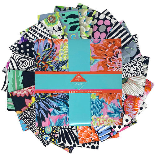 Classics Plus Polaris 10" Squares 42pcs Kaffe Fassett Collective Free Spirit Cotton Fabric FS-FB610GP.POLARIS