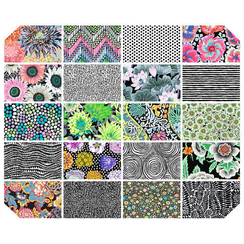 Classics Plus Polaris Multi Fat Quarter Bundle 18"x21" 20pcs Kaffe Fassett Collective Free Spirit Cotton Fabric FS-FB4FQGP.POLARIS