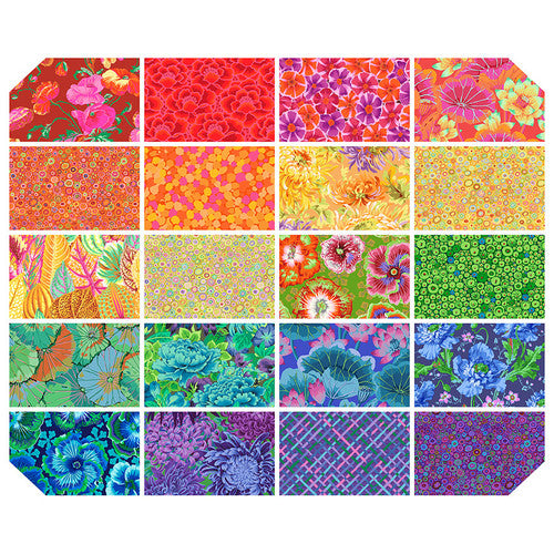 Classics Plus Spectrum Multi Fat Quarter Bundle 18"x21" 20pcs Kaffe Fassett Collective Free Spirit Cotton Fabric FS-FB4FQGP.SPECTRUM