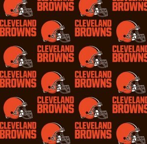 Cleveland Browns NFL Football 58" Fabric Traditions Cotton Fabric NFL-6735D