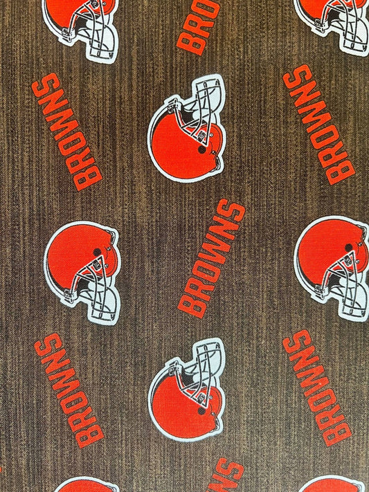 Cleveland Browns Heather NFL Football Logo Fabric Traditions Cotton Fabric NFL-70494-D