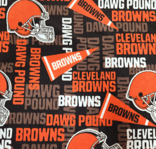 Cleveland Browns NFL Football Retro Fabric Traditions Polyester FLEECE Fabric NFL-70257-D