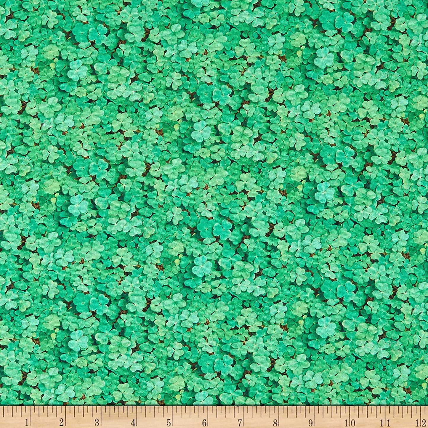 Clover Green Irish Landscape Medley Elizabeth's Studio Cotton Fabric ES-624-Green