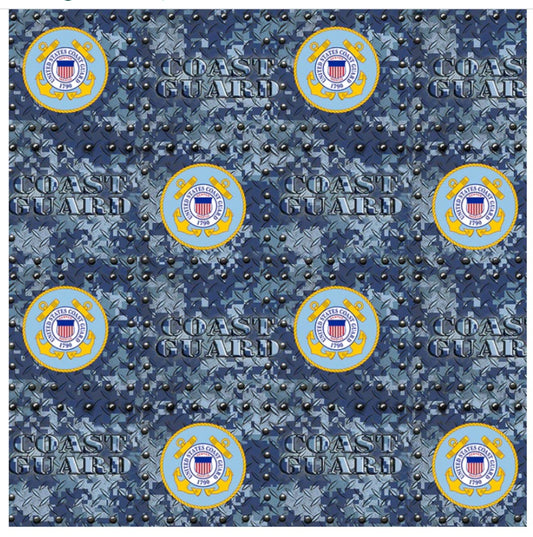 Coast Guard Military Grate Sykel Cotton Fabric 1554-CG