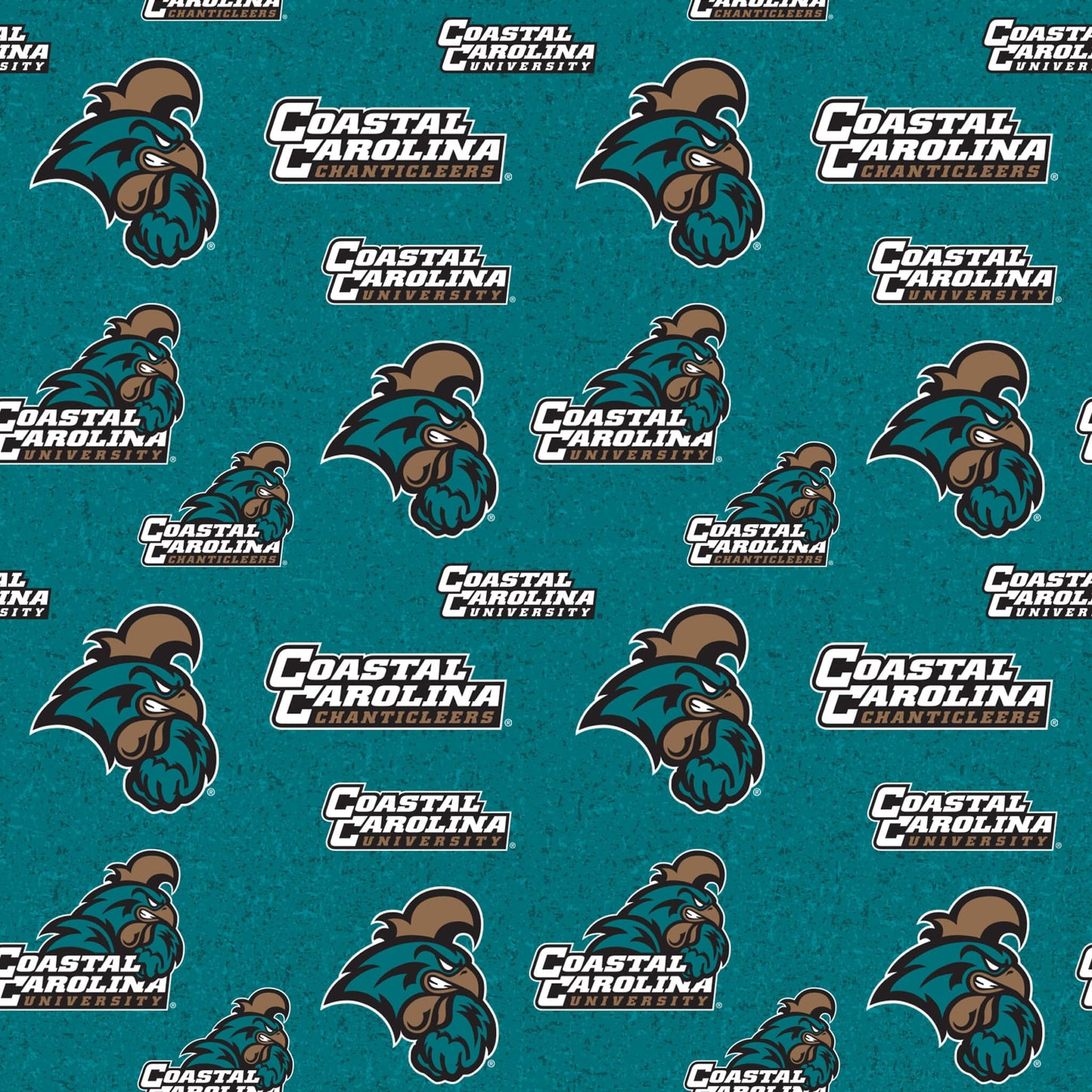 Coastal Carolina Chanticleers NCAA College Tone on Tone Sykel Cotton Fabric CCU-1178