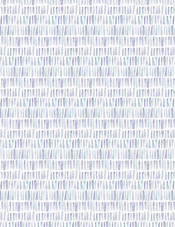Coastal Sanctuary Fringe White Purple Susan Winget Wilmington Prints Cotton Fabric