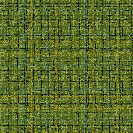 Coco Texture Grid Blender Basil Green Michael Miller Cotton Fabric MM-CX9316-BASI-D