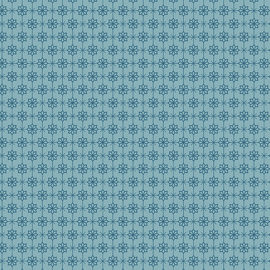 Cocoa Blue Iron Gate Mediterranean Blue Laundry Basket Quilts Andover Cotton Fabric