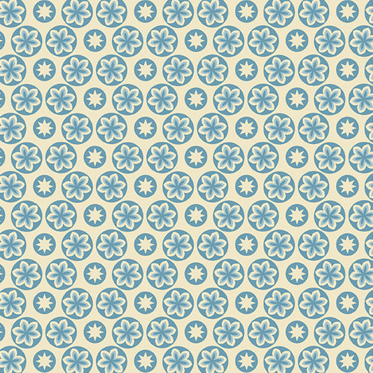 Cocoa Blue Starfruit Sky Cream Laundry Basket Quilts Andover Cotton Fabric