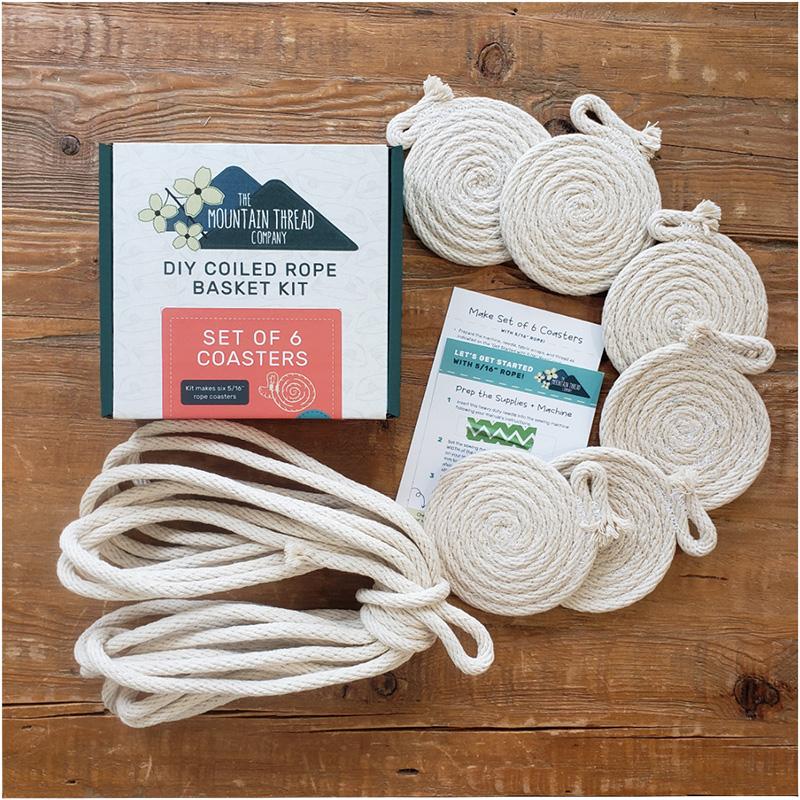 Coiled Rope DYI Kit Coasters 5/16" The MountaThread Company TMTC-1SOSC5KIT8