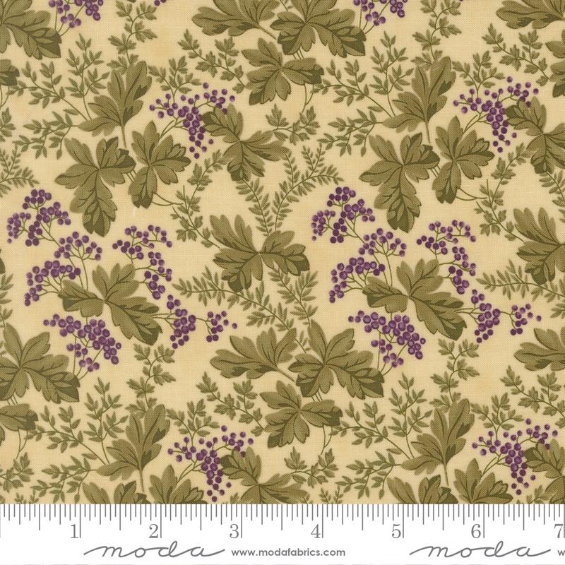 Collections Essence English Ivy Florals Berries Parchment Howard Marcus Moda Cotton Fabric MD-46273-11