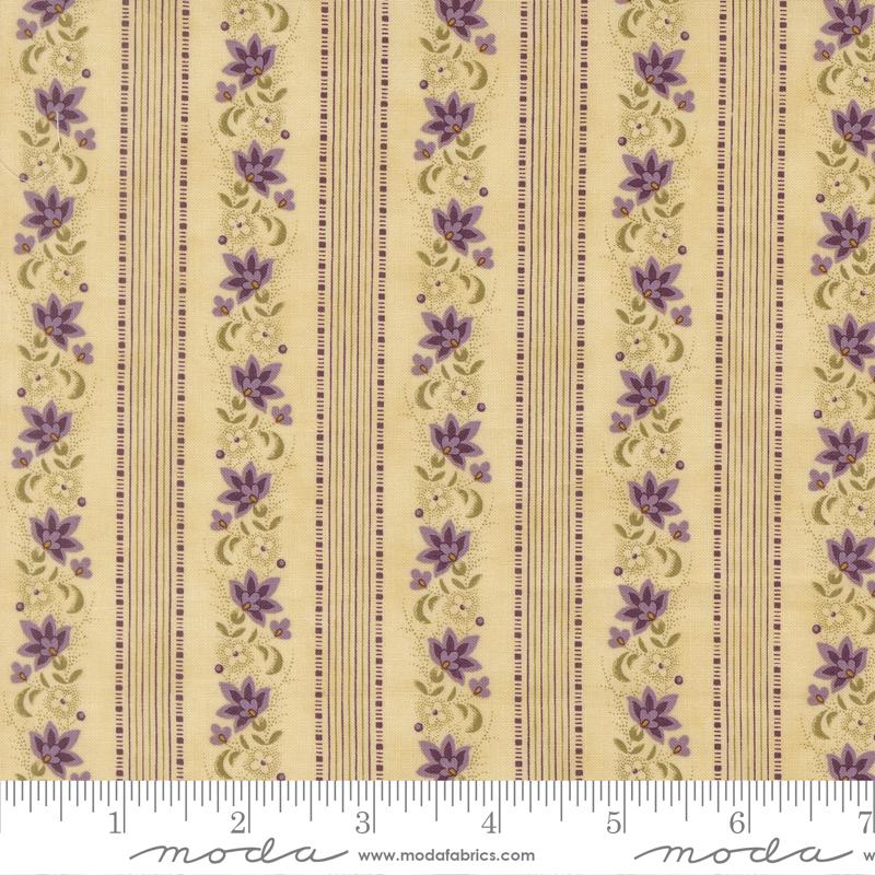 Collections Essence Floral Stripes Parchment Howard Marcus Moda Cotton Fabric MD-46275-11