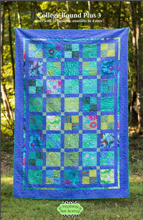 College Bound Plus 3 Quilt Pattern Anything But Boring ABB-0805