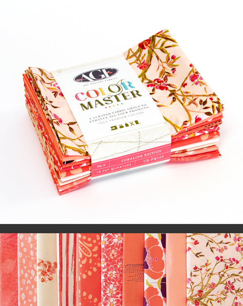 Color Master No.3 Coraline Edition Fat Quarter Bundle 18"x21" 10pcs Art Gallery Fabrics Cotton Fabric AGF-CB-FQ103