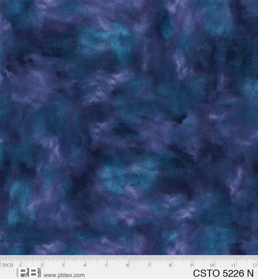 Color Stories Mixed Watercolor Texture Navy Stephanie Ryan P&B Textiles Cotton Fabric PB-CSTO-5226-N