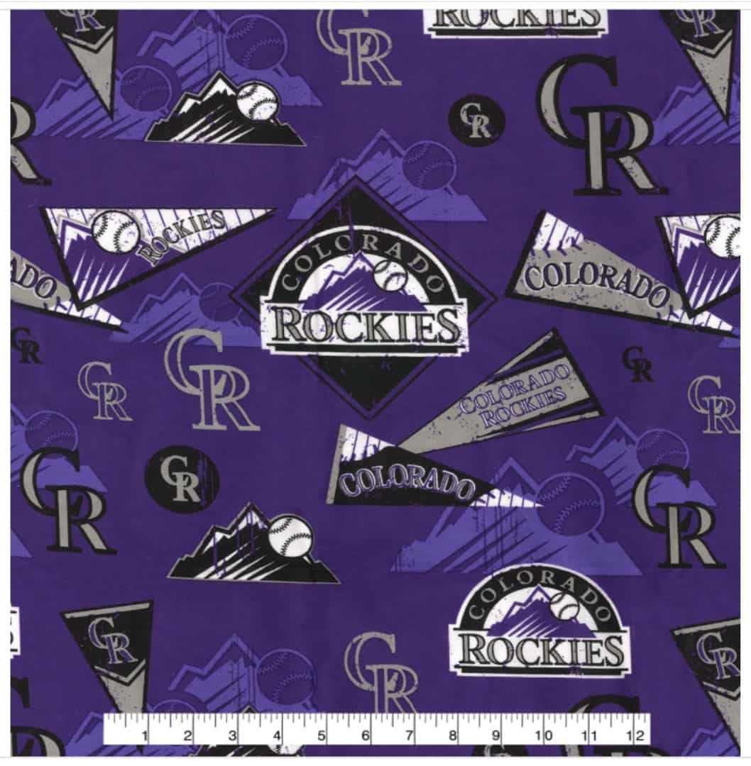 Colorado Rockies MLB Baseball Vintage Pennants Fabric Traditions Cotton Fabric MLB-60168B