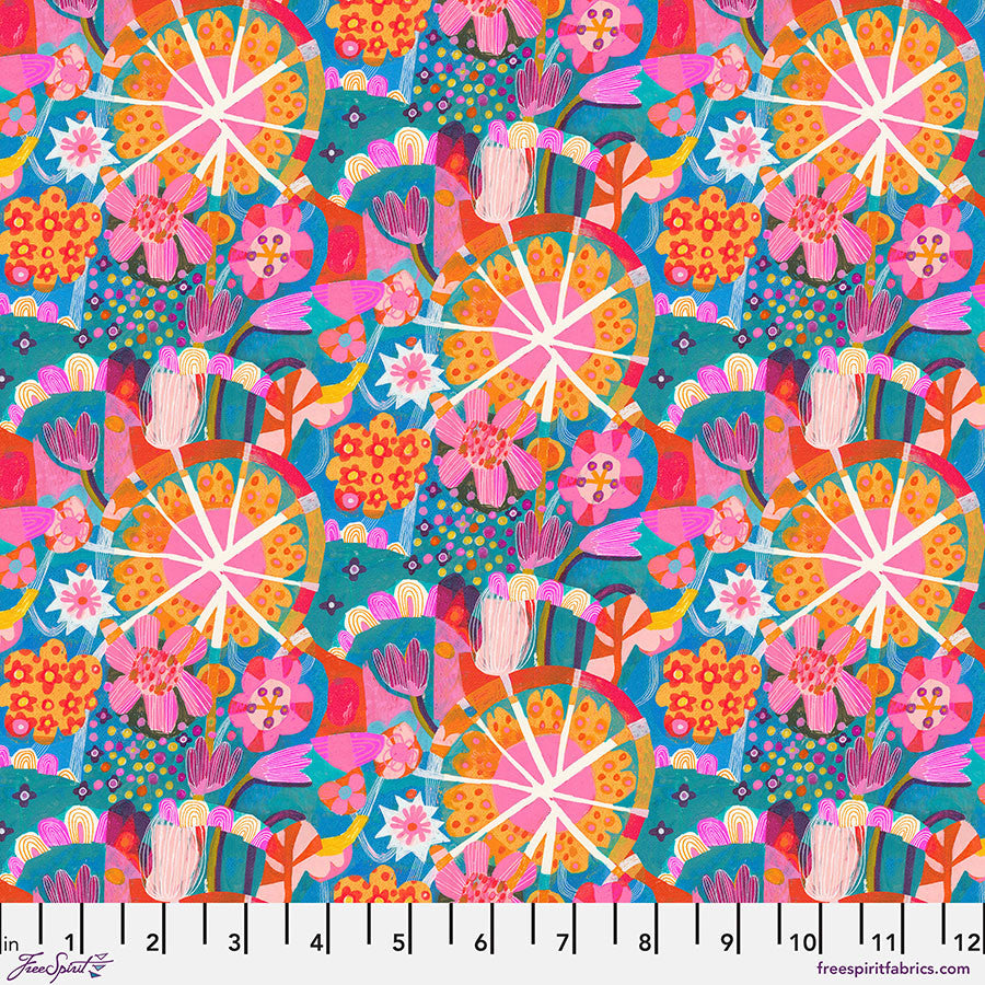 Colori Star Multi Este Macleod Free Spirit Cotton Fabric FS-PWES034.MULTI