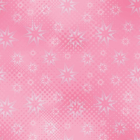 Colorstock Dot Stars Carnation Pink Judy and Judel Niemeyer Timeless Treasures Cotton Fabric  TT-JN-C2969-Carnation