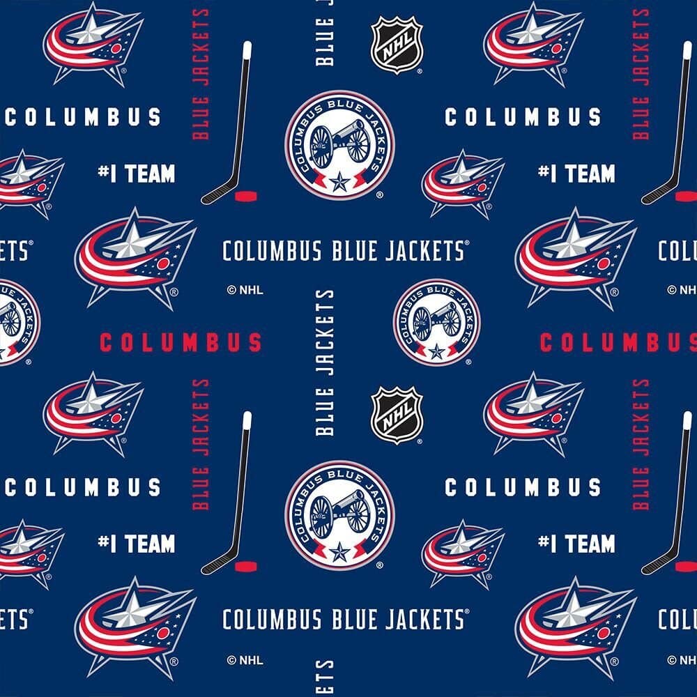 Columbus Blue Jackets NHL Hockey Cotton Fabric NHL-169 CBJ