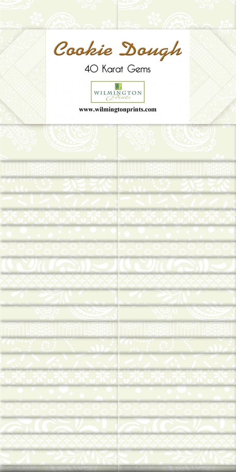 Cookie Dough 2.5" Karats Strips 40pcs Wilmington Prints Cotton Fabric