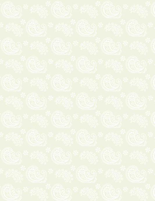 Cookie Dough Essentials Paisley Toss Cream Cream Wilmington Prints Cotton Fabric WP-1817-39085-111
