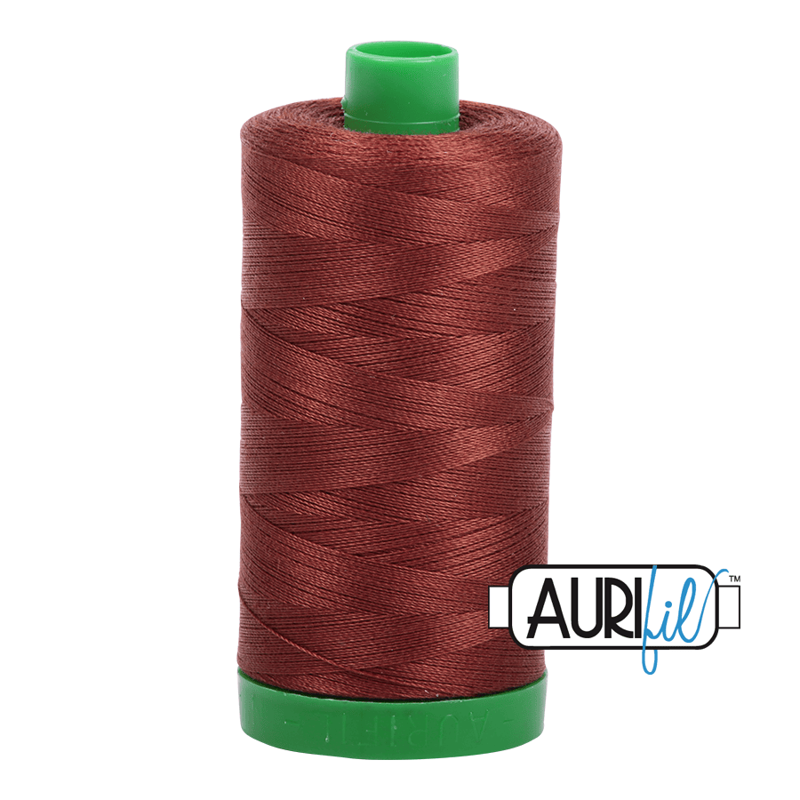 Copper Brown 40 wt 1094 yd Large Spool Aurifil Cotton Quilting Thread AF-MK40SC6-4012