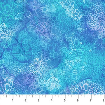 Coral Reef Bubbles Blue Deborah Edwards and Melanie Samra Northcott Cotton Fabric NC-DP28880-44 | US Fabric Shop