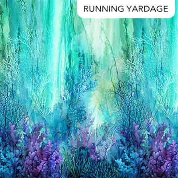 Coral Reef Ombre Turquoise Multi Deborah Edwards and Melanie Samra Northcott Cotton Fabric NC-DP28876-66 | US Fabric Shop