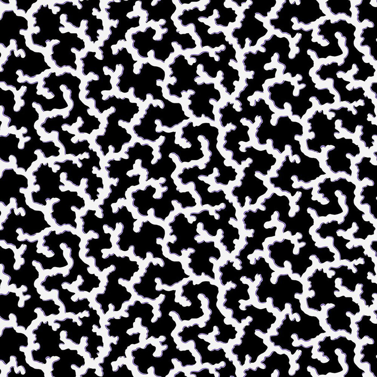 Corals Contrast Black Philip Jacobs February 2024 Kaffe Fassett Collective Free Spirit Cotton Fabric FS-PWPJ004.Contrast