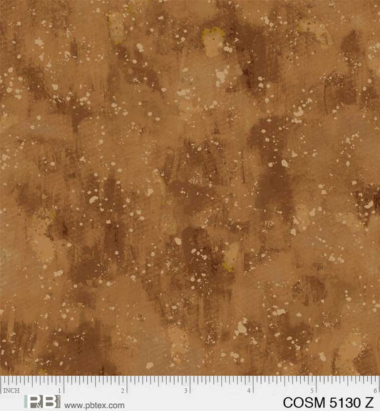 Cosmos Brushy Blender Brown Eulalia Mejia P&B Textiles Cotton Fabric PB-COSM-5130-Z
