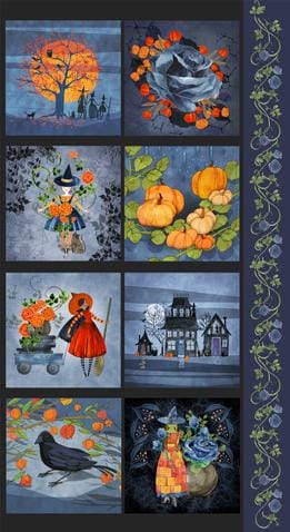 Coven Coven Vine Panel 24" Multi Robin Pickens Moda Cotton Fabric MD-48807-11 | US Fabric Shop