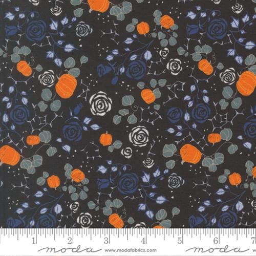 Coven Rose Small Garden Floral Onyx Black Robin Pickens Moda Cotton Fabric MD-48803-16 | US Fabric Shop