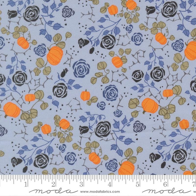 Coven Rose Small Garden Floral Sky Blue Robin Pickens Moda Cotton Fabric MD-48803-11 | US Fabric Shop