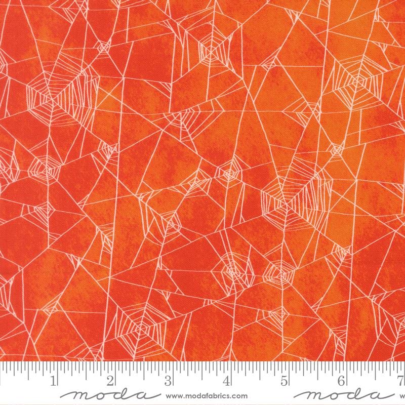 Coven Spider Web Halloween Spice Orange Robin Pickens Moda Cotton Fabric MD-48804-13 | US Fabric Shop