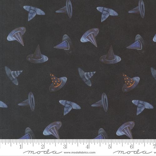 Coven Witch Hats Novelty Onyx Black Robin Pickens Moda Cotton Fabric MD-48805-16 | US Fabric Shop