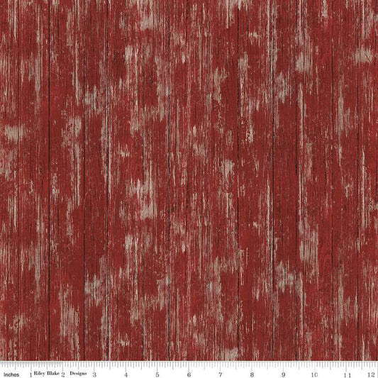 Covered Bridges in Spring Barnwood Burgundy Tara Reed Riley Blake Designs Cotton Fabric RB-C15825-BURGUNDY