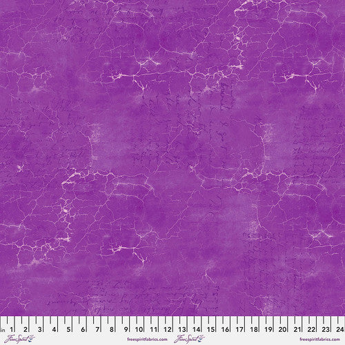 Cracked Shadow Amethyst Purple Tim Holtz Eclectic Elements Free Spirit Fabrics Cotton fabric FS-PWTH128.Amethyst