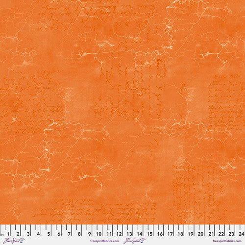 Cracked Shadow Carnelian Orange Tim Holtz Eclectic Elements Free Spirit Fabrics Cotton fabric FS-PWTH128.Carnelian