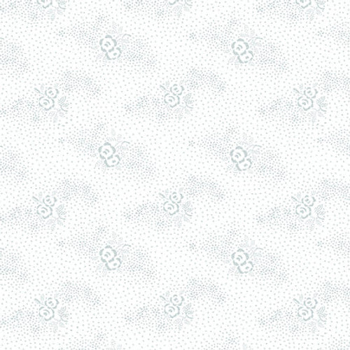 Cream & Sugar XII Delicate Dots Floral Pigment White on White Studio E Cotton Fabric