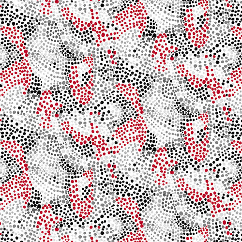 Crimson Garden Dot Sprays Multi Deborah Velasquez Henry Glass Cotton Fabric HG-1196-89