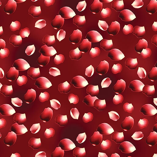 Cupid's Arrow Romantic Petals Red Velvet Nicole Decamp Benartex Cotton Fabric BE-15109-10