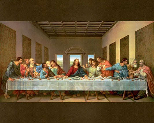 The Last Supper Lord's Supper 36" Panel David Textiles Cotton Fabric DT-AL-3784-9C Multi