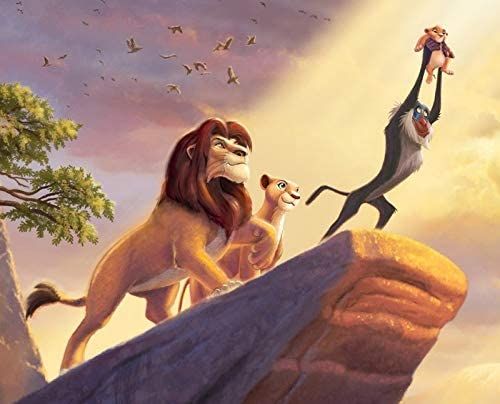 Disney Dreams The Lion King Panel 36" Thomas Kinkade David Textiles Cotton Fabric DT-DS-2018-9C-1 Multi