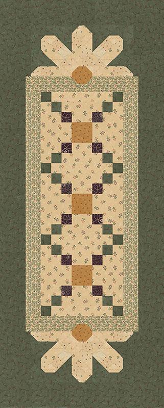 Daisy Lane Daisy Duo G Home Decor Table Runner Pattern 16"x40" Lynne Hagmeier Kansas Troubles Quilters KT-24032