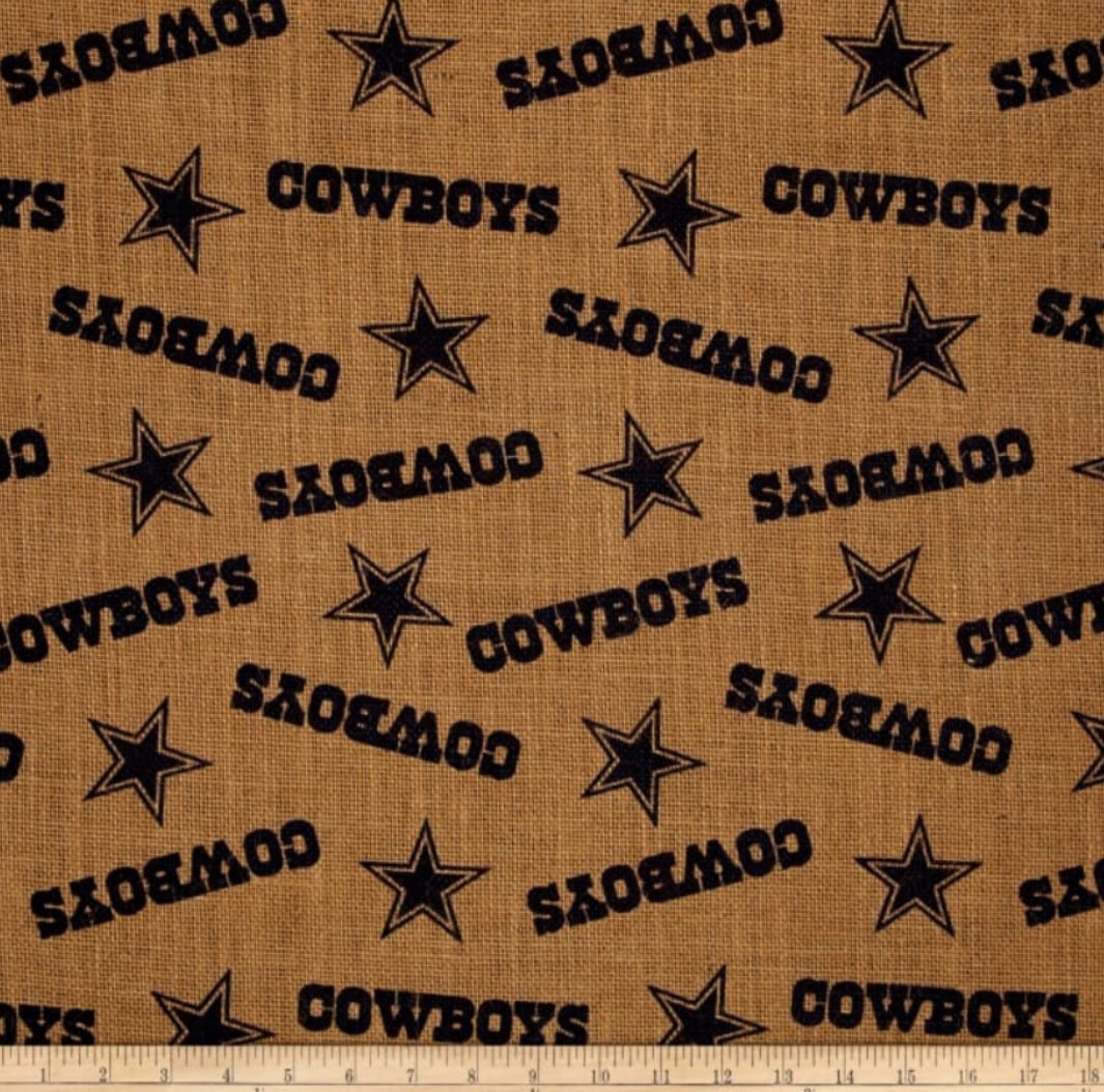 Dallas Cowboys NFL Football Burlap 47" Fabric Traditions Jute Fabric NFL-6494
